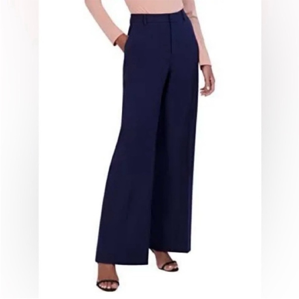 BCBGMAXAZRIA Simon Wide Leg Pants in Dark Navy
